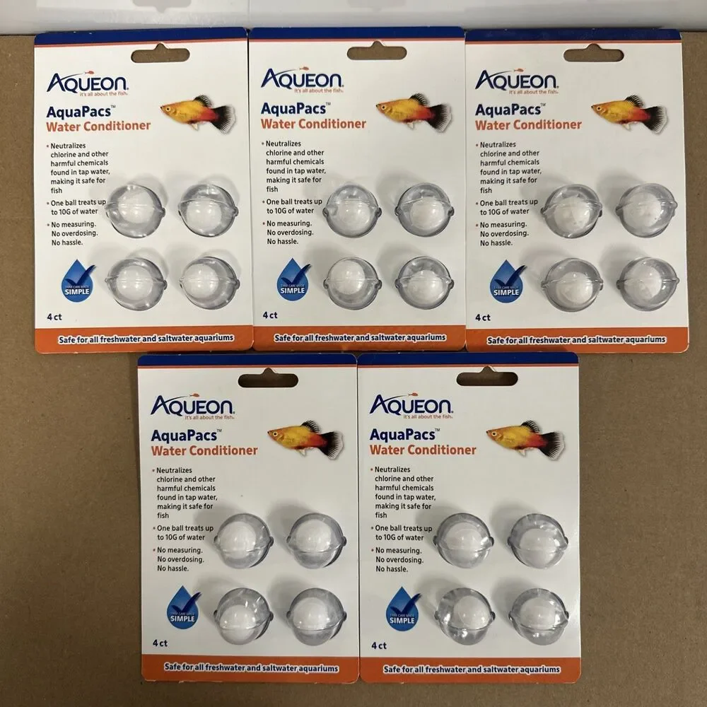 Aqueon AquaPacs Water Conditioner Neutralizes Tap Water for Fresh & Saltwater